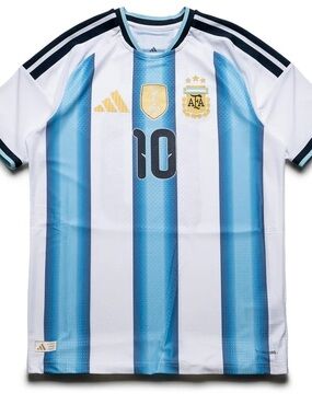 adidas Messi Argentina Home Soccer Jersey - White & Blue